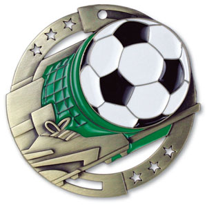 Large Colorful Enamel Soccer Medal M3SS1-SC