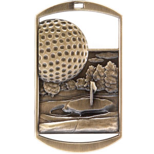 DT228GF-G Dog Tag Golf Medal