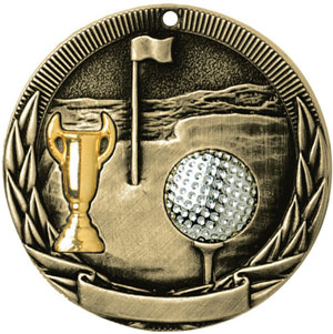 TR228 GF-L Tri-Colored Golf Country Medals 