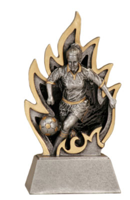 Resin Soccer Trophies in Two Sizes