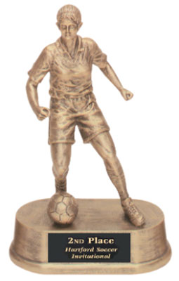 Boys and Girls Soccer Resin Trophy Statue