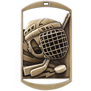 DT270 Dog Tag Hockey Medal 