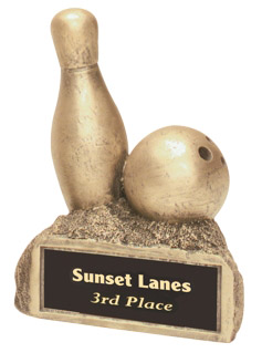 Ball and Pin Trophy, 40 Characters of Free Engraving