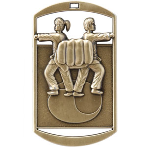 DT269 Dog Tag Martial Arts Medal with Six Pricing Options