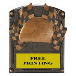 54765 Racing Helmet Resin Plaque