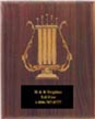 Choose a Lyre or Note Emblem for you Genuine Walnut Plaque