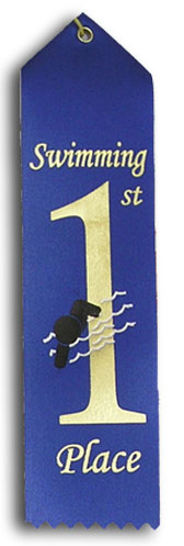 Swim Ribbons Pre-Printed and Fast Shipping