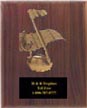 Choose a Lyre or Note Emblem for you Genuine Walnut Plaque