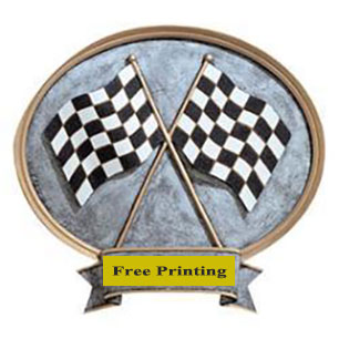Checkered Flags Racing Plaque