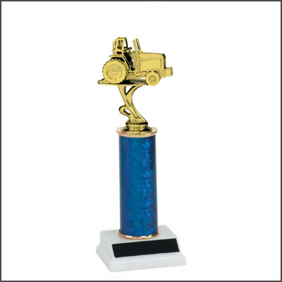 Tractor Show Trophies and Tractor Pull Trophies with Single Round Column