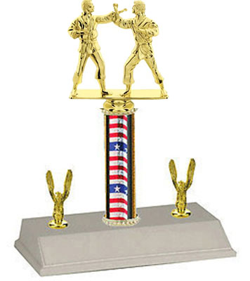 R3-80955 Male Karate Trophy .with Double Trim. Choose heights of 8
