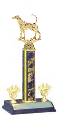 R3 Foxhound Field Trial Trophies with a single round column and trim