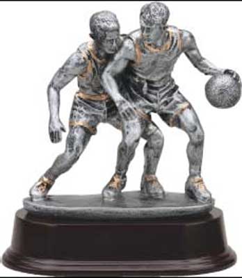 Double Action Male Basketball Trophy