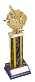 S1 Baseball Trophy with Single Rectangular Post