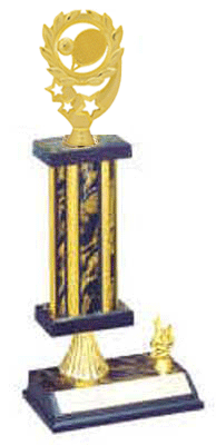 S2R Tennis Trophies with riser, trim and 7 Topper Options