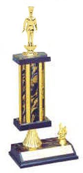 S2R Cooking Trophies with single rectangular column, riser, and added trim.