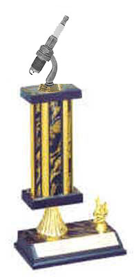 S2R Spark Plug Trophies, Choose from 3 Toppers