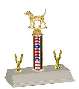 Beagle trophy with double trim