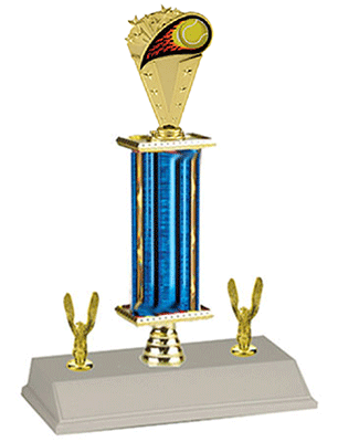 S3R Tennis Trophies with riser, double trim and 7 Topper Options
