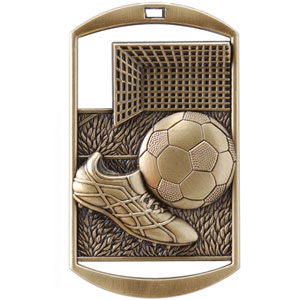 DT213 Dog Tag Soccer Medal with Six Pricing Options