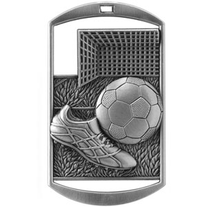DT213 Dog Tag Soccer Medal with Six Pricing Options