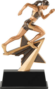 Girl's Resin Power Star Track Trophies 92516GS