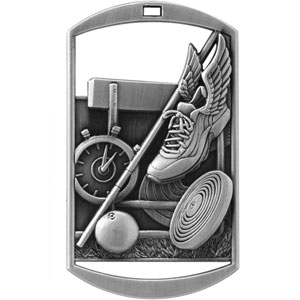 DT217 Dog Tag Track and Field Medal with Six Pricing Options