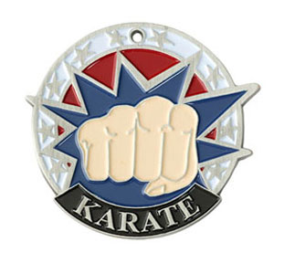 38100 Colorful USA Karate Medal with Six Pricing Options