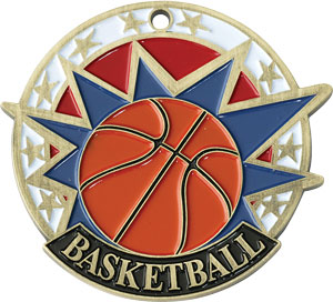 Colorful USA Basketball Medal 