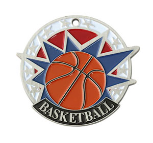 Colorful USA Basketball Medal 