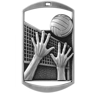 DT224VB Dog Tag Volleyball Medal