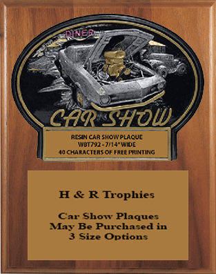 Mounted Burst Thru Car Show Plaques