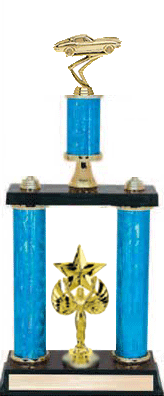 Two Post Corvette Trophies, 5 Design Options and 2 Topper Options