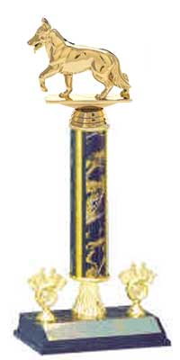R3R Dog Trophies with a single round column and trim.