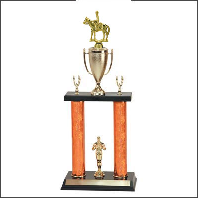 2 Posts Equestrian Trophies