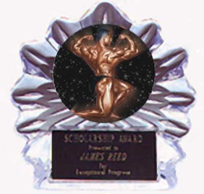 Bodybuilding Acrylic Flame Trophy