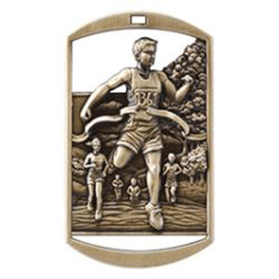 DT-215 Dog Tag Cross Country Track Medals
