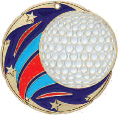 Full Color Golf Medal