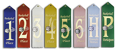 Pre-Printed MSE Basketball Ribbons will Ship Same or Next Day