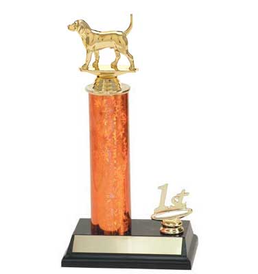 R2 Dog Trophy with a single round column and trim.
