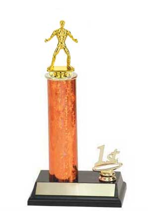 Boxing Trophies, Wrestling Trophies, Single Round Column, Riser, Trim Figure