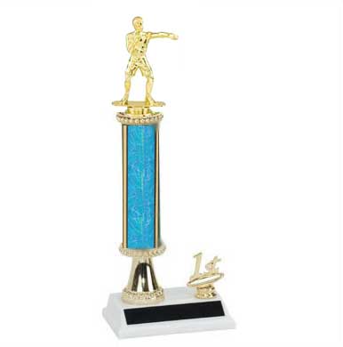 Boxing Trophies, Wrestling Trophies, Single Post Column, Trim Figure