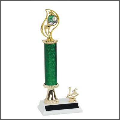 H & R Trophies. R2R Swimming Trophies with a single round column, riser ...