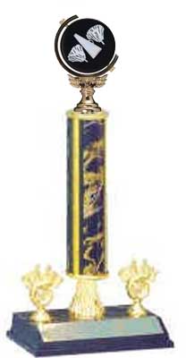 R3R Cheerleader Trophies with a single round column and trim.