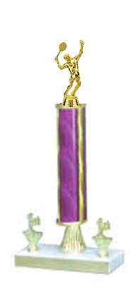 R3R Tennis Trophies with riser, double trim and 7 Topper Options