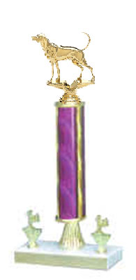 R3R Bench Show Trophies with a single round column and trim.
