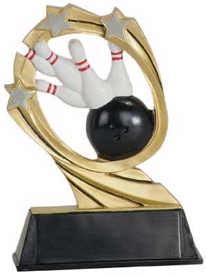 Cosmic Resin Bowling Trophies