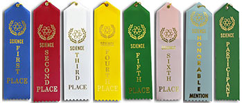 Stock Science Ribbons Sold in Packs of 25
