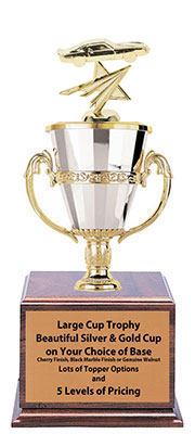 CFRC Camaro Cup Trophies with Three Size Options, and Two Topper Options