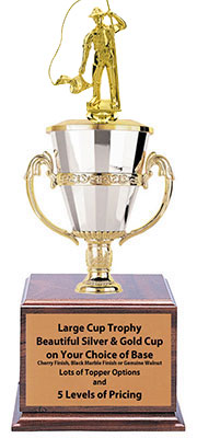 Fly Fishing Angler Cup Trophies with Five Size Options